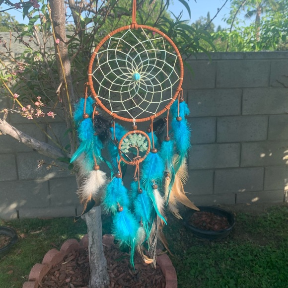 Other - Dreamcatcher with turquoise and green aventurine quartz.